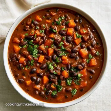 Slow Cooker Black Bean Soup Meal Prep Recipe Card