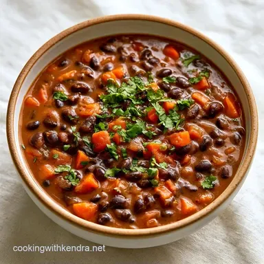 Slow Cooker Black Bean Soup Meal Prep