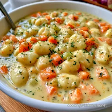 Vegetarian Gnocchi Soup for 6 Bowls Recipe Card