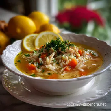 Slow Cooker Lemon Chicken Orzo Soup: Velvety Broth Recipe Card