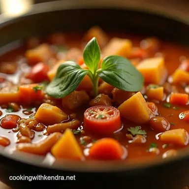 SetandForget Slow Cooker Minestrone Soup Recipe Recipe Card