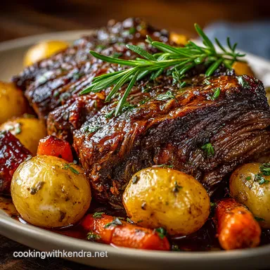 Slow Cooker Chuck Roast PubStyle Comfort Food Recipe Card