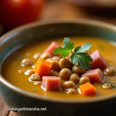 The Best Smoked Ham and Split Pea Soup Recipe Recipe Card