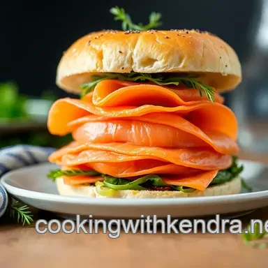 Smoked Salmon Bagel Stack: The Full Monty! Recipe Card