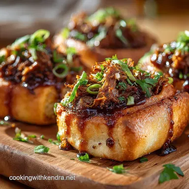 Football Food: Smoky Pulled Pork Chorizo Rolls with Applewood Glaze Recipe Card