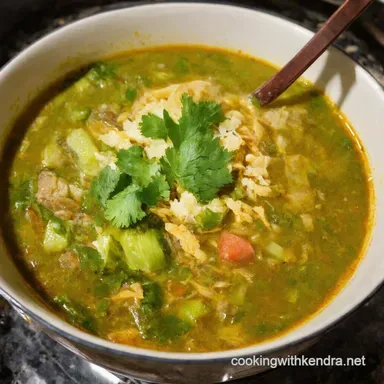SoulWarming Pozole Verde Recipe A Mexican Classic Recipe Card