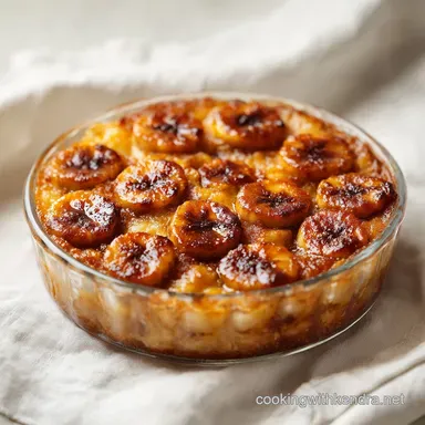 Southern Banana Cobbler for 8 Servings Recipe Card