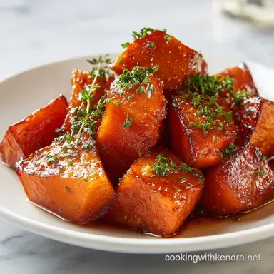 Southern Candied Sweet Potatoes: Stovetop Glazed for 8 Servings Recipe Card