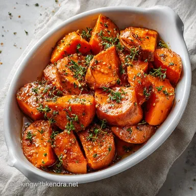 Southern Candied Sweet Potatoes: Stovetop Glazed for 8 Servings