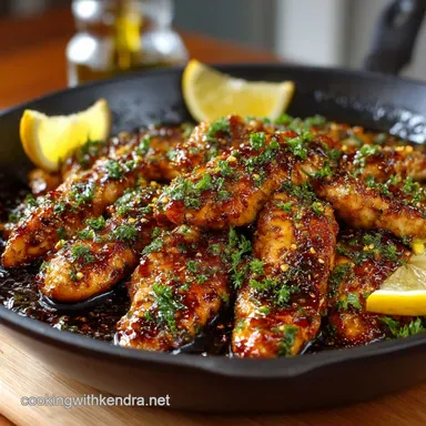 25Minute Skillet Citrus Chicken Tenders Sticky Zesty Quick Recipe Card