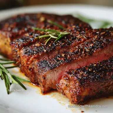 Spice Rubbed Steak: Pan-Seared with Crispy Crust Recipe Card