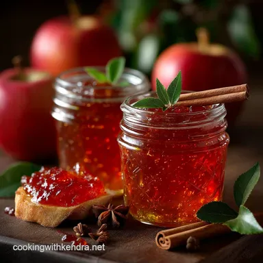 Authentic Apple Pie Jelly Canning Recipe Warm Spiced Autumn Preserve Recipe Card