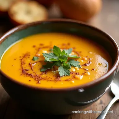 Delicious Soup Recipe Spiced Butternut Squash Soup Recipe Card