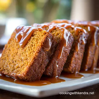 The Moistest Pumpkin Bread with Brown Sugar Glaze Recipe Card