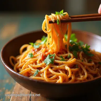The Ultimate KickUp Fiery Creamy Thai Peanut Noodles Recipe Card