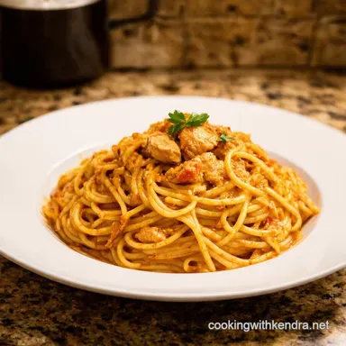 Spicy Southern Chicken Spaghetti Irresistible Comfort Food Recipe Card