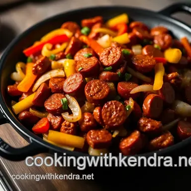 Spicy Spanish Chorizo: A Family Favorite with Peppers & Onions Recipe Card