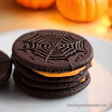 Spooky Spiderweb Halloween Oreos Homemade Fun Recipe Card