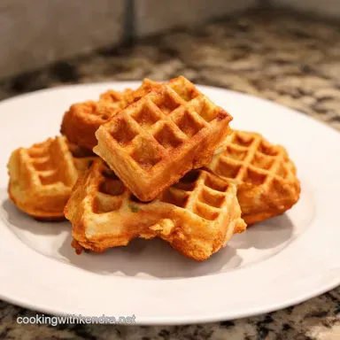 StarSpangled 4th of July Food BBQ Chicken Waffle Bites Recipe Card