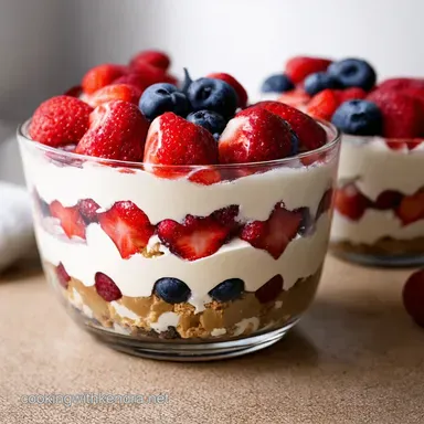 StarSpangled Trifle Easy 4th of July Food Desserts Recipe Card