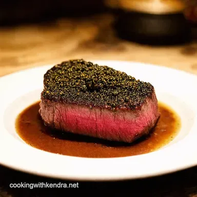 Steak au Poivre Perfection My Foolproof Peppercorn Recipe Recipe Card