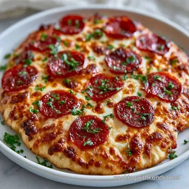 Store Bought Flatbread Pizza in 22 Min Recipe Card