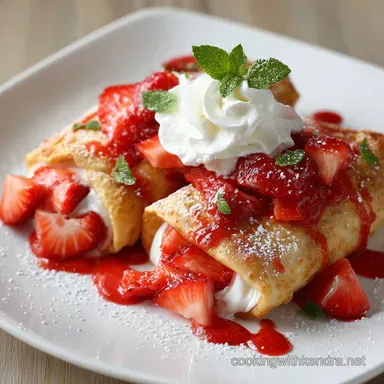 Strawberry Cheesecake Chimichangas Recipe: Crispy, Creamy Dessert Recipe Card