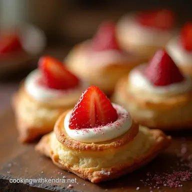 Flaky HeartShaped Strawberry Cream Cheese Breakfast Pastries Recipe Card