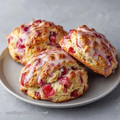 Strawberry Rhubarb Scones in 35 Minutes Recipe Card