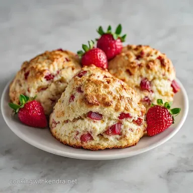 Strawberry Rhubarb Scones: Flaky Recipe Card