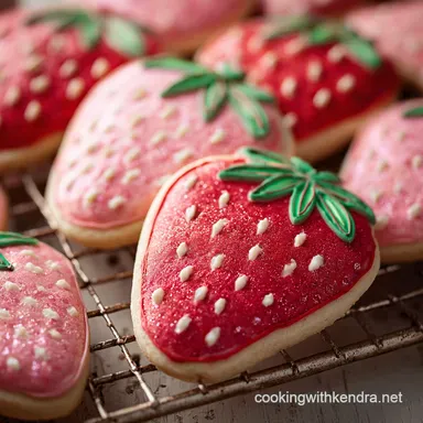 Strawberry Sugar Cookies UltraPink Recipe that Holds Its Shape Recipe Card