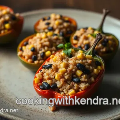 Stuffed Cubanelle Peppers: A Quinoa & Black Bean Delight