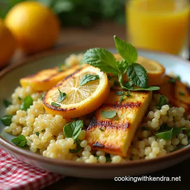 Healthy Summer Side Dishes Grilled Halloumi Quinoa Salad Recipe Card