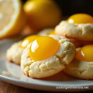 Sunshine Thumbprints Bright Buttery Lemon Tea Cookies Recipe Card