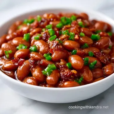 Sweet Spicy Pinto Beans with Bacon Recipe Card