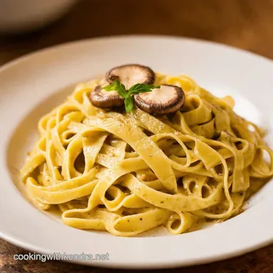 Dreamy Tagliatelle ai Funghi Recipe with Truffle Oil Recipe Card