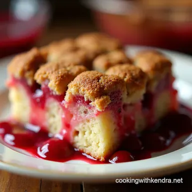 Tangy Cherry Bliss My Easiest Sour Cherry Dump Cake Recipe Card