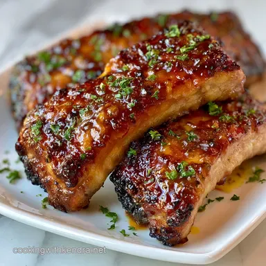 Oven Baked Ribs with Yellow Mustard Recipe Card