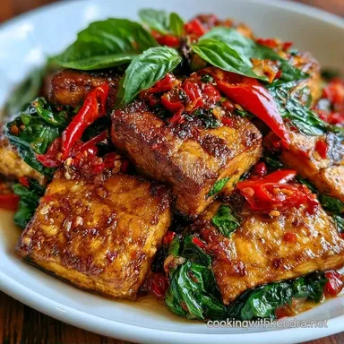 Thai Basil Tofu Stir Fry for 2 Servings Recipe Card