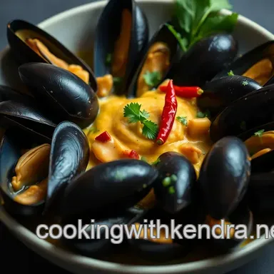 Thai Coconut Curry Mussels: Easy recipes using coconut milk! Recipe Card