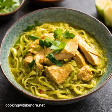Thai Green Curry Chicken My Easy Coconut Noodle Bowls Recipe Card