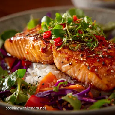 Easy Honey Sriracha Salmon Bowls Sticky Glaze High Protein 30Minute Dinner