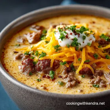 Creamy Cheeseburger Soup Recipe The Proper Way No Velveeta Recipe Card