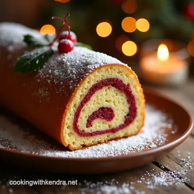 The Ultimate Festive Yule Log Cake Christmas Showstopper Recipe Card