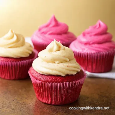 Tickled Pink Velvet Cupcakes Dreamy Vanilla Easy Recipe Recipe Card