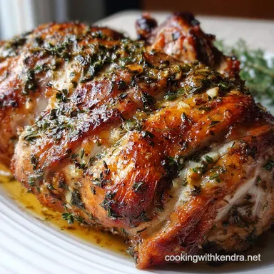 Turkey Breast Recipe with Garlic and Herbs: Crispy Baked Recipe Card