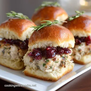 Turkey Cranberry Sliders: Easy Baked Appetizer Sandwiches Recipe Card