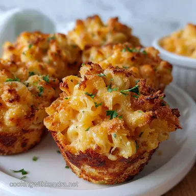 Mac and Cheese Cups Recipe: Crispy Baked Bites Recipe Card