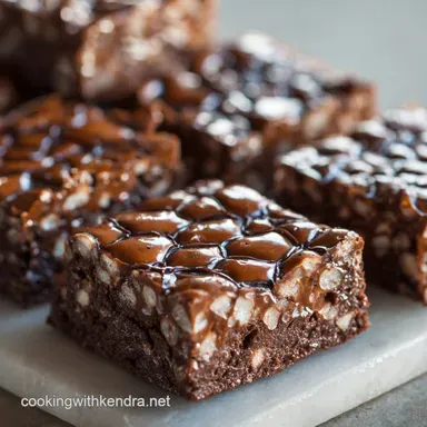Shiny Crackle Top Malted Fudge Squares Truly Better than Brownies Recipe Card