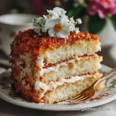 The Best Coconut Cake Recipe Queens Favourite Moist Layer Cake Recipe Card